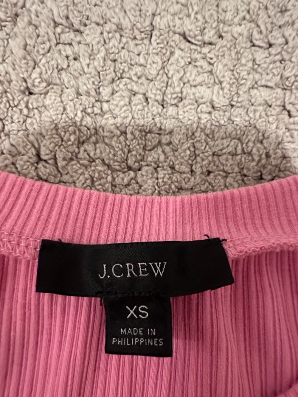 J. Crew Pink Ribbed Ruffle-Trim Tank - Picture 2 of 4